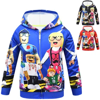 2021 Uute Laste Robloxing Topp Poisid Tüdrukud Cartoon 3D Trükitud Pulloverid Kids Dressipluus Harajuku Streetwear Kevad Talv