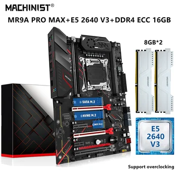 MASINIST MR9A PRO MAX Emaplaadi LGA-2011-3 Kit Xeon E5 2640 V3 CPU Protsessor 16G=2x8G DDR4 ECC RAM Set Combo M. 2 NVME USB 3.0