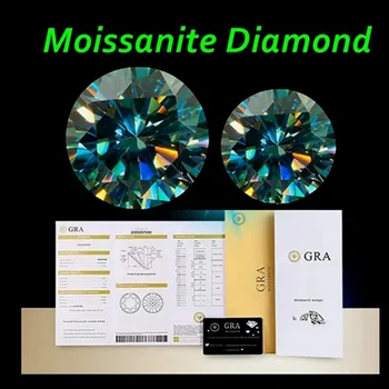 Looduslik Roheline Moissanite Diamond Lahtine Kivi VVS1 Ring Tõeline Pärl Trahvi Ehteid Lahti Gemstone