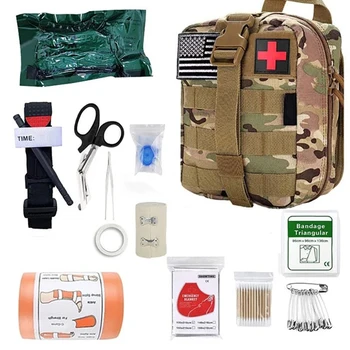 Ellujäämise First Aid Kit Molle Väljas Käik Avarii Kits Trauma Kott Telkimine Jahindus Katastroofi Seiklused Survival Kit