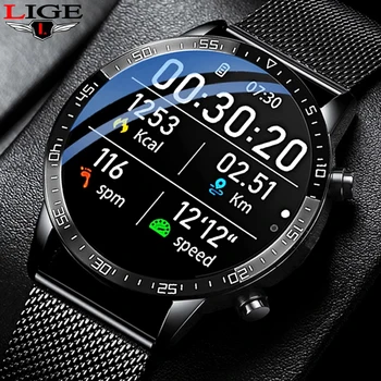 LIGE Uus IP68 Smartwatch 2021 Ekg Mehed Android Smart Watch Bluetooth Helistamine Smart Watch Mehed Naised Iphone Huawei Xiaomi Telefon