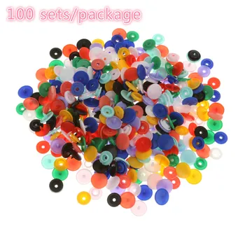 100 sets/pakett T3 värvi plastikust snap nuppu snap riided pimedas luku nuppu, nuppu vihmamantel