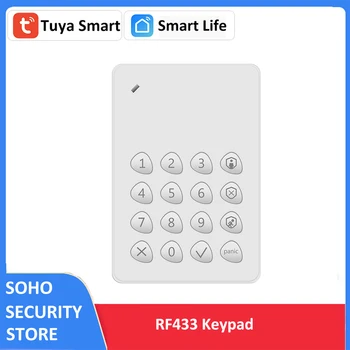 Tuya Smart RF433 Alarm valvest maha võtta Klaviatuur ühildub WiFi Kodu valvesignalisatsiooni HUB Vaja