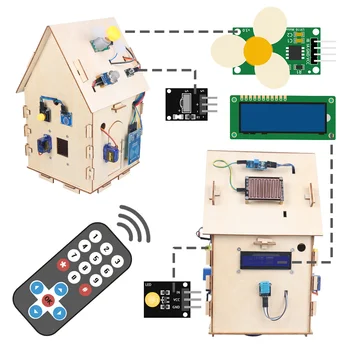 Starter Kit for Arduino Programmeerimise Projekti täisversioon Smart Home Mudel, Elektroonika, Automaatika Komplektid Kooli Õppe Komplekt