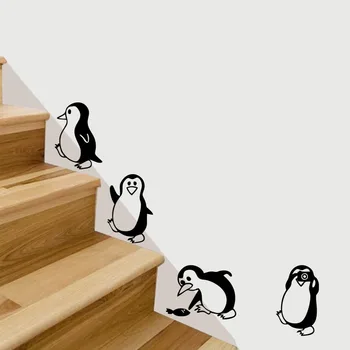 Armas Väike Pingviin Seina Kleebis Home Decor Laste Tuba elutuba Taust Teenetemärgi Pannoo Kunst Kleebised Loomade Kleebised