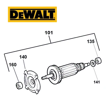 Dewalt Skeleti Rootor DWE4016 DWE4015 DW820 DW810 N358499