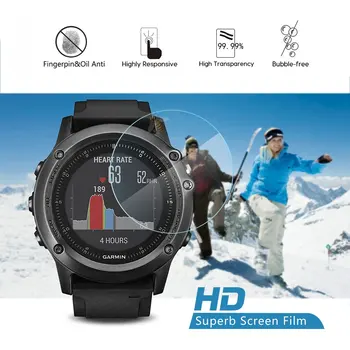 2tk 9H HD film Garmin Fenix 3 Screen Protector Eest Garmin Fenix 3 Kaitsev läbipaistev Kile Kate Watch Face kaitsekile