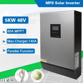 Hübriid-Off Grid Inverter 5KVA 48V 220V Puhas Siinus Solar Inverter MPPT Päikese Eest vastutav Aku Laadija