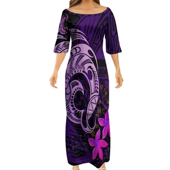 Kõrge kvaliteediga Puletasi Klassikaline Polüneesia Hõimude Riietus Samoa bodycon kleit Õla daam 2 Sätestatud Kleit Naistele