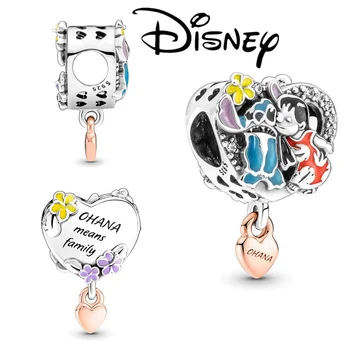 Disney 925 Sterling Hõbe Ohana Lilo & Stitch Inspireeritud Võlu Omanik Sobivus Originaal Brändi Võlu Naiste Ehete Tegemise Kingitus