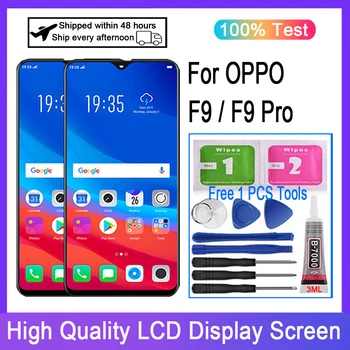Algne Jaoks OPPO F9 CPH1825 LCD Ekraan Puutetundlik Digitizer Jaoks OPPO F9 Pro CPH1823 LCD Asendamine