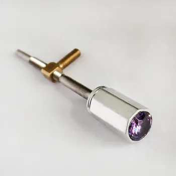Viiul Konn Nuppu, 4/4 Suurus Alumiiniumist Paigaldamise koos Purple Gem Gemstone Sisesta Konn Kruvi Kinnituskoht