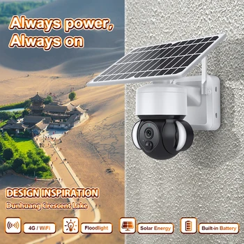 Wifi Solar Turvalisuse Kaamera Väljas 360° PTZ Wireless Home IP Cam Järelevalve CCTV Värvi Öise Nägemise infrapuna-andur Liikumise Tuvastamine