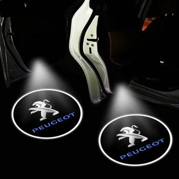 Auto Teretulnud Valguse Märk Universaalse Logo (Traadita Projektori Valguse Peugeot 107 108 308 307 2008 206 207 3008 RCZ LED Tarvikud