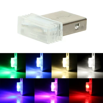 Mini USB LED-Auto Interjöör Ümbritseva Lamp RGB Dekoratiivne Lamp, Mootorsõidukite Tarvikud Paat Off Road 4x4 Caravan RV Veoauto