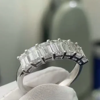 Smaragd Lõigatud Lab Teemant Sõrmus 2.298 ctw CVD HPHT 14K Kullaga Ehted Engament Pulm Bänd Mood Tarvikud