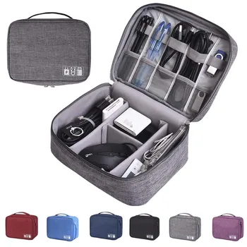 Suure võimsusega kaabel ladustamise kott, Kaabel sorteerimine kott Portable-USB-kaabel-laadija Pistik Ladustamise kott Reisi multifunktsionaalne kott