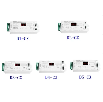 MIBOXER D1-CX D2-CX D3-CX D4-CX D5-CX 1 2 3 4 5 Channel DMX512 RDM Dekooder Ühte Värvi RGB RGBW RGB+CCT; LED DC12-24V