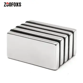 ZOOFOXS 2tk 40x20x5mm N35 Blokeerida Neodüüm Magnet Haruldaste Muldmetallide Tugev Square Magnetid 40*20*5mm