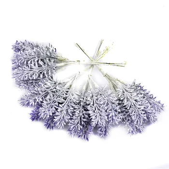 6/30Pcs/palju Mini Plastikust Lavendel Pulm Jõulud Kodu Kaunistamiseks tehislilled DIY Käsitöö Kingitus Võltsitud Lilled
