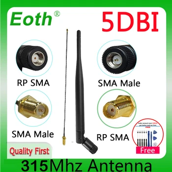 315Mhz Antenn LORA 5dbi GSM 315 mhz RP-SMA Pesa Kummist 315m Lorawan antenn PROTOKOLLI asjade interneti SMA Male Pikendus Juhe Pats Kaabel