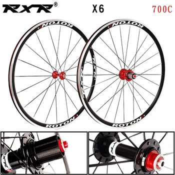RXR Road Bike Ratta X6 700C Rattad 7-11 Kiirusega 5 Laager, V-Piduri Clincher Alumiiniumist Esi - /tagumine Ratta