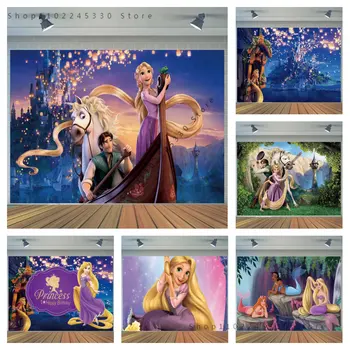 Disney Anime Plakateid Ja Trükib Cartoon Princess Tangled Rapunzel Kawaii Tuba Decor Lõuendile Maali Seina Art Kodu Kaunistamiseks