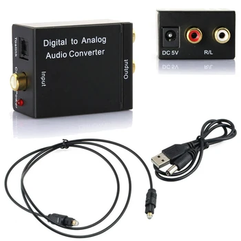Toslink optiline Koaksiaal Digitaal-Analoog Audio Converter-Adapter Koaksiaal Toslink Audio RCA L/R Audio-USB-Kaablid Vidinaid